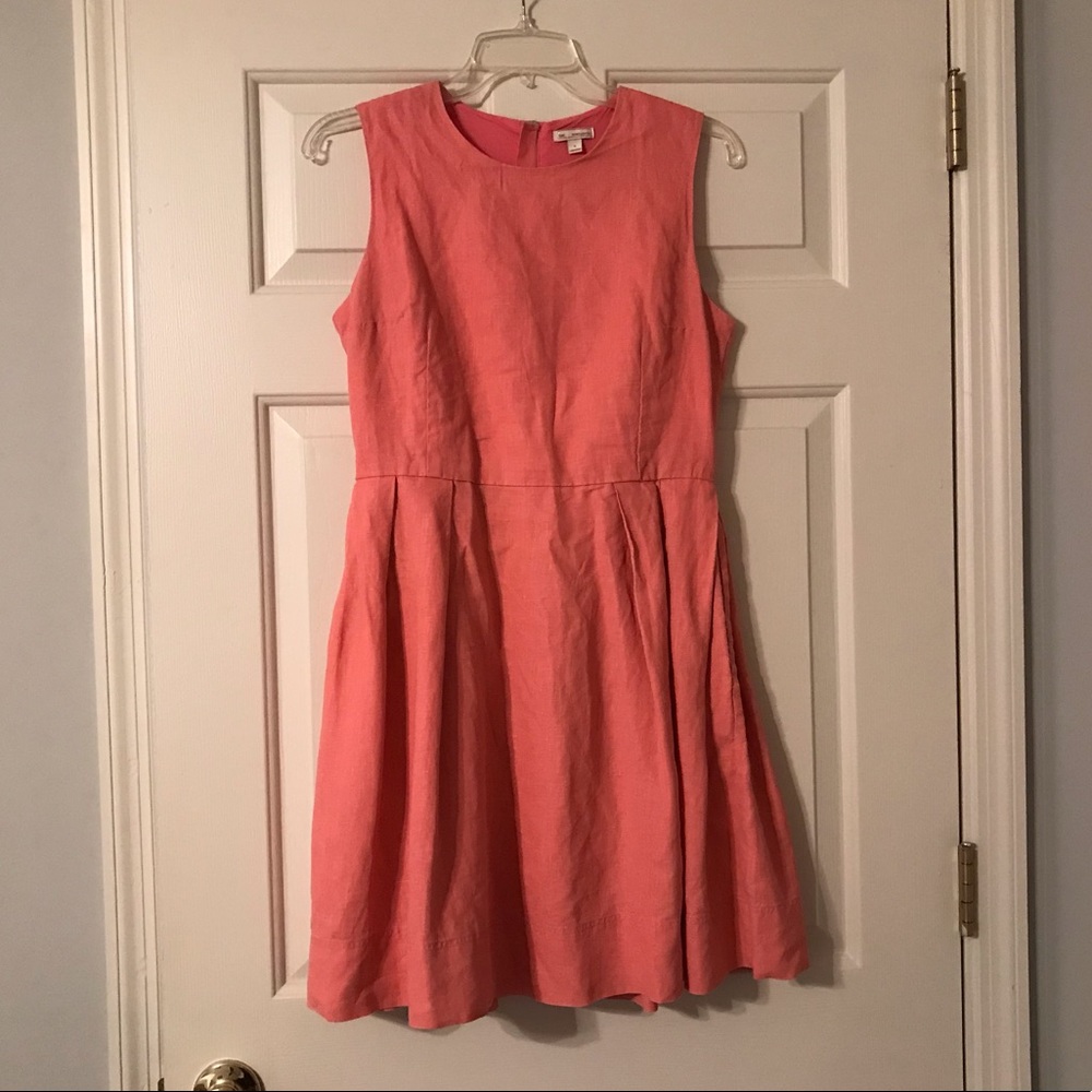 Linen coral Gap dress, size 4
